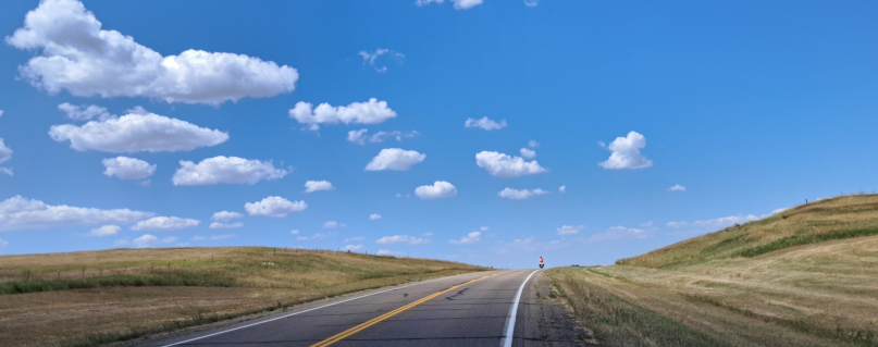 Fluffy clouds in North Dakota
