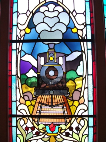 Dunedin Railway Station has wonderful stained glass