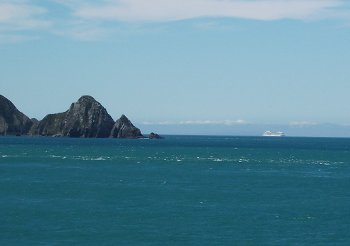 nosing out into the straits from queen charlotte sound