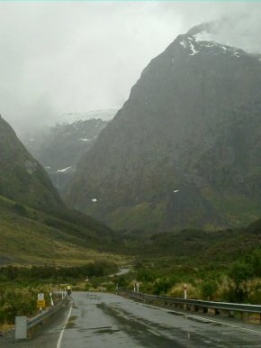 Guy in the Hollyford Valley