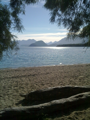 lake mahapoura from the hut