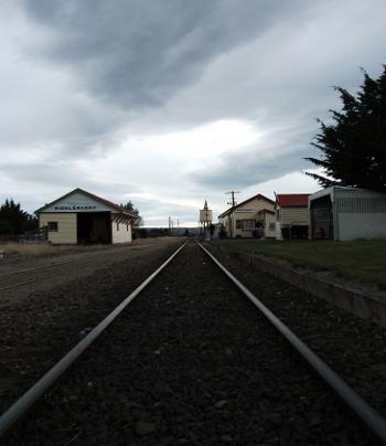 middlemarch station with clouds hovering