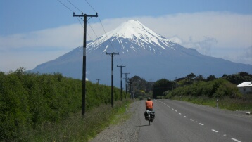 cycling towards the volcano
