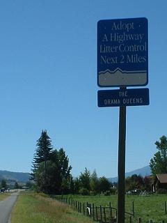 drama queens sponsor road signs