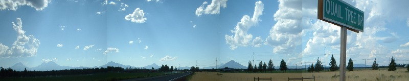 panoramic view of the cascades